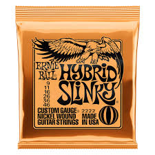 Hybrid Slinky Custom Gauge Nickle Wound Guitar Strings